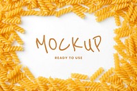 Uncooked pasta frame mockup