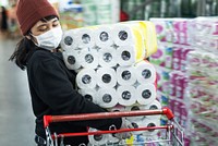 Panic-buying toilet paper during coronavirus epidemic