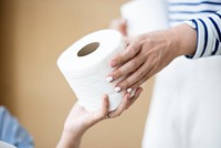 Sharing toilet paper during coronavirus pandemic