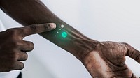 Futuristic hologram technology smartwatch of the future