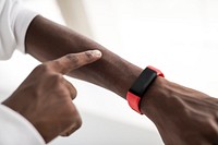 Smartwatch with hologram technology on man's wrist