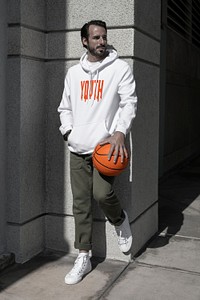 Youth printed hoodie mockup psd sportswear