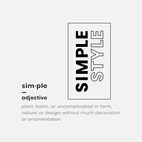 Simple style dictionary definition psd grayscale aesthetic t-shirt design