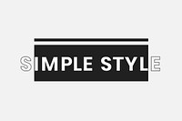 Simple style grayscale logo vector for fashion apparel advertisement