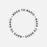 Back to basic circle vector grayscale t-shirt print design