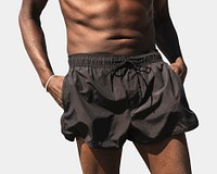 Men&rsquo;s shorts mockup psd summer apparel photoshoot