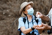 Using hand sanitizer while traveling in the new normal  