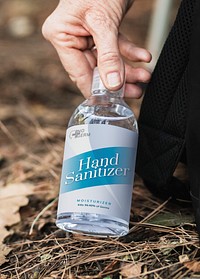Hand sanitizer bottle mockup psd travel in the new normal