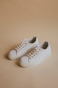 White canvas sneaker woman's shoes