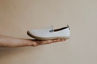 Men's white espadrilles slip-on shoes