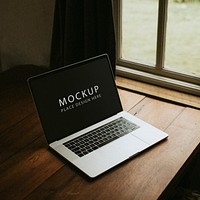 Digital laptop wallpaper psd screen mockup