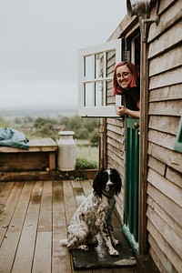 Woman and her lovely dog