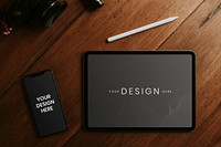 Digital tablet wallpaper screen mockup psd