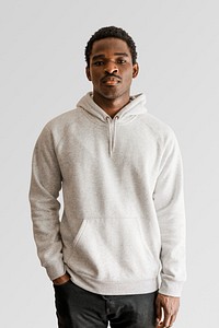 Men's blank hoodie mockup studio shot psd
