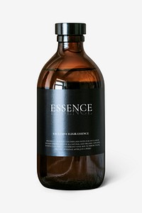 Brown skin product bottle psd