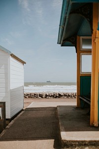 beach huts by the beach