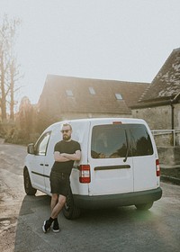 Delivery man with white van