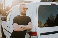 Delivery man with white van