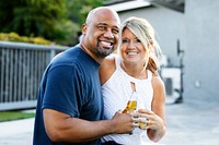 Couple celebrating by themselves in the new normal