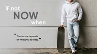 Inspirational quote template vector on men&rsquo;s streetwear presentation background