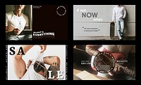 Men’s lifestyle blog banner template psd set