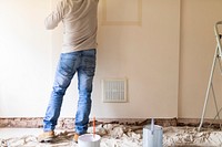 Man renovating his home for interior remodeling