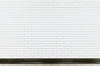 Brick wall mockup psd in white