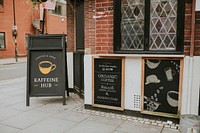 Restaurant menu board mockup sign psd