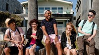 Teen friends enjoying summer in Venice Beach, Los Angeles