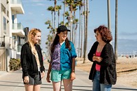 Young adult friends, summer in Venice Beach, Los Angeles