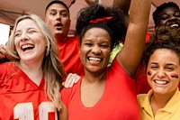 American football supporters cheering on their team