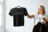 Women's t-shirt mockup, minimal fashion psd