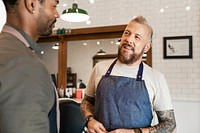 Hair stylists in barber shop