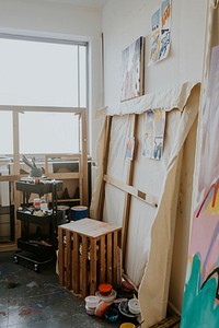 Artist's studio in natural light