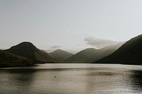 Wast Water lake background, beautiful nature photography 