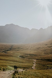 Aesthetic background, rugged nature in Scotland