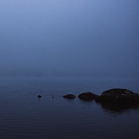 Blue aesthetic Wast Water lake background