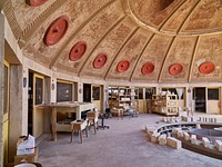 The Arcosanti Apse, a semi-dome at Arcosanti, a tiny settlement founded as an experimental of the future in Yavapai County, Arizona&#39;s, high desert.
