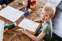 Kids in art class, homeschooling in the new normal