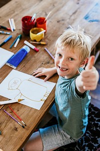 Kids in art class, homeschooling in the new normal