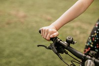 Summer hobby background, kids on bikes, family photos