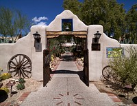 Entrance to the Hacienda Del Sol, a historic resort in Tucson, Arizona.