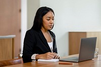 Successful businesswoman working from home in the pandemic 