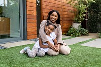 African American mother and daughter 