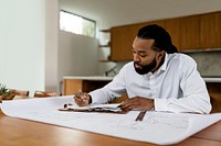 Businessman drawing a startup plan