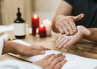 Hand massage, health & wellness photography