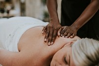 Back massage and spa, self-care photography