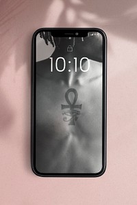 Mobile phone screen mockup png digital device