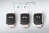 Smartwatch screen mockup digital device set banner