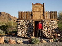 In 1994, Allen Armstrong (shown here) and his wife, Stephanie, bought and began restoring the Castle Dome City ghost town, once the boomtown surrounding the Castle Dome mining district above several silver (and later lead) mines that thrived near Yuma, Arizona, from the late-19th into the mid-20th centuries.